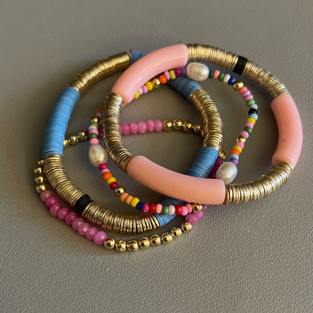 Vibrant Multicolor Beaded Bracelet Set